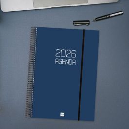 Agenda Finocam OPAQUE Bleu A4 21 x 29,7 cm 2026