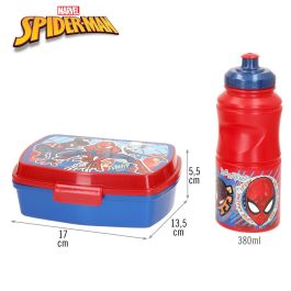 Sac à goûter avec accessoires Spider-Man Plastique 380 ml 17 x 5,5 x 13,5 cm (6 Unités)