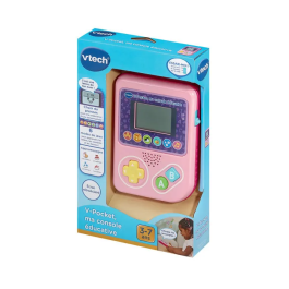 VTECH V-POCKET Console Éducative Portable Rose - Apprentissage Interactif pour Enfants 3 à 7 Ans - En Français