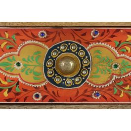 GINER Y COLOMER Table téléphonique 9 tiroirs en bois de mango peint à la main multicolore - 63 cm H x 52 cm L x 30 cm P