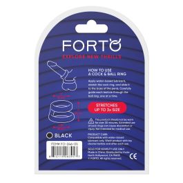 Anneau Pénis Forto Noir (Taille unique)