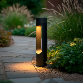 Balise LED Extérieure "Corona" 40cm 10W 220VAC 3000K Noir