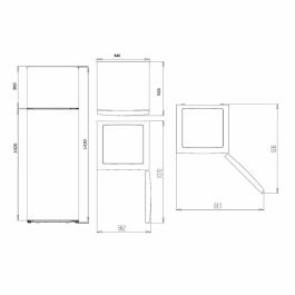 Réfrigérateur Combiné Aspes AF145503E 143 206 L Blanc