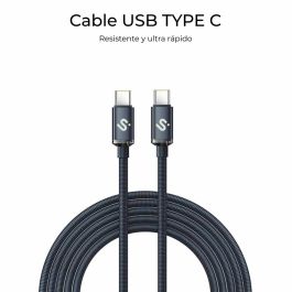 Câble USB-C vers USB-C Subblim OPTIMUS Noir 1 m