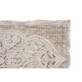 GINER Y COLOMER Cabecero en MDF Blanc Vieilli - Tête de lit décorative en bois de mangle, finition patinée