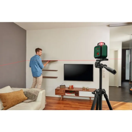 Bosch PLL 360-1 Niveau laser rotatif 360 degrés avec ligne horizontale, précision +/- 0.4 mm/m, portée 24 m, housse et piles incluses