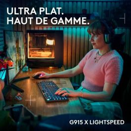 Logitech G G915 X Clavier de jeu sans fil, Interrupteur Clicky, AZERTY, Noir - LOG5099206121638