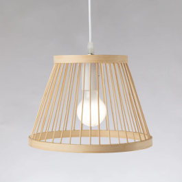 SKD Lampe Suspendue Bielsko-Biala SKD-P80101 en Rotin Naturel Style Boho-Chic Douille E27