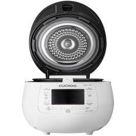Cuckoo CRP-RT1008F - Cuiseur à riz 1.8 L Double Pression, Blanc, 13 programmes, écran LED, cuve amovible