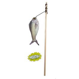 Aime Jeu pour chat Canne à pêche AIM3281019014395 Bâton bois Poisson 15 cm