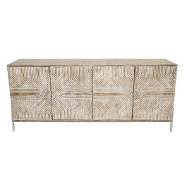 Buffet Home ESPRIT Blanc Bois de manguier 180 x 40 x 80 cm