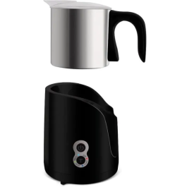 Sencor SMF 4000BK Mousseur à Lait 4 Modes Automatiques pour Cappuccino et Latte - Corps Inox, Technologie Induction