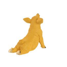 Figurine Décorative Home ESPRIT Jaune Vert Rose Doré Cochon 30,5 X 15 X 25 CM (2 Unités)