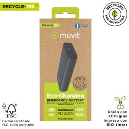 Powerbank Muvit for Change DP200G-R-PD Noir 20 W