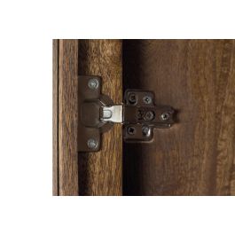 GINER Y COLOMER Vitrina Buffet Dora2 en Bois de Mango et Métal avec 2 Portes en Verre et 2 Portes en Bois - Effet Enjambre - Coloris Noyer et Doré - Dimensions 200 x 98 x 40 cm