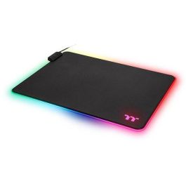 Thermaltake GMP-LVT-RGBHMS-01 Tapis de Souris Gamer RGB Noir, Alimentation USB, Base Antidérapante, 370 x 290 mm