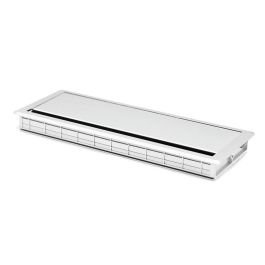 HERRAJES ALK Passe-câbles avec couvercle amorti simple blanc Aluminium 300x120x25mm pour gestion des câbles de bureau Precio: 19.7900004. SKU: B15JJ6MN8C