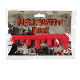 Collier Adulte pour Halloween Rouge Sang, Accessoire de Déguisement