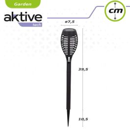 Set de torches de jardin solaires Aktive Plastique 7,5 x 50 x 7,5 cm (4 Unités)