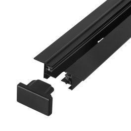 HO - Rail Monofasique LED 2M Noir Encastrable HO-218000CARRIL-N-2M-EM