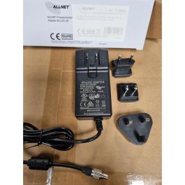 Z ALLNET Ersatznetzteil 12V/5A EU Type schwarz mit Adapter EU,US,UK HTT mit Binder 711 M9