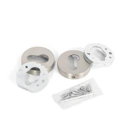 SYSTEM Serrure de porte ronde Ø50mm Nickel mat, Chrome satiné, Noir mat