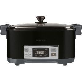 Sencor - SPR-5508BK - Mijoteuse automatique 6 L, 1350 W, Noir - Revêtement antiadhésif sans PFOA, 5 réglages de brunissage, 4 fonctions de cuisson