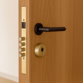 Tesa Serrure Tlbf5Scle Oro, Entrée 50mm, Coffre 40mm, Sans Cylindre, Finition Dorée