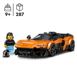 LEGO Speed Champions McLaren W1 77257 - Supercar de Course Orange en Brique - Jouet de Construction pour Enfants 9 Ans et Plus