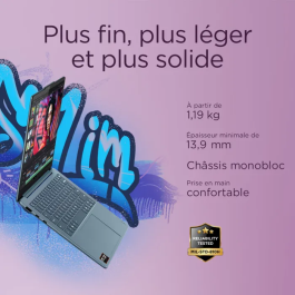 PC Portable Lenovo Yoga Slim 7 14AKP10 - Windows 11 - Écran 14'' OLED - Processeur AMD Ryzen 7 AI 350 - Copilot+ - 32 Go RAM - 1 To SSD - Clavier AZERTY