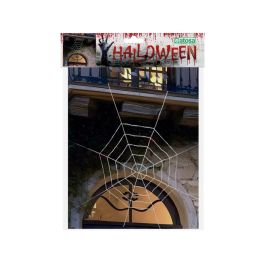 Telaraña - Toile d'araignée décorative blanche de 1.5 m - Décoration d'Halloween effrayante