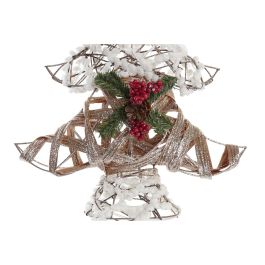 Sapin de Noël DKD Home Decor Doré Blanc Rotin (32 x 10 x 56 cm) (2 Unités)