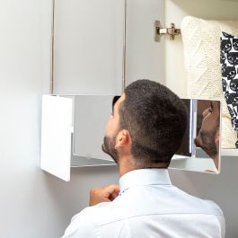 InnovaGoods Miroir de maquillage éclairé Miroir de salle de bain avec design pliant et vue