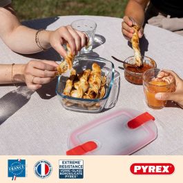 Ensemble de contenants de cuisine hermétiques empilables Pyrex Cook & Heat Rouge Rectangulaire 5 Pièces