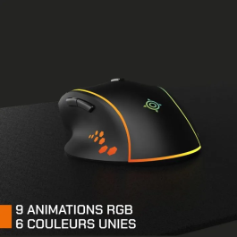 Nova Gaming - Souris gaming sans fil Persee GM405 - Capteur haute sensibilité, RGB, boutons programmables - Précision et confort sans latence - Noir