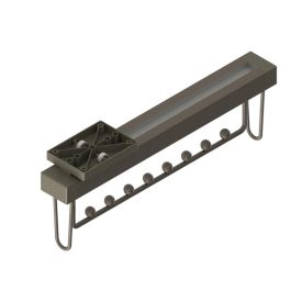 HERRAJES ALK Perchero Frontal Extraíble Série Óptima 9 Perchas Finition Mocca