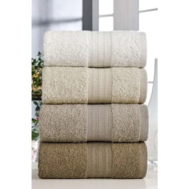 Ensemble de 4 serviettes de main en coton - 50 x 85 cm - Marron - Lot familial Precio: 34.692. SKU: B17CPWQ6ML