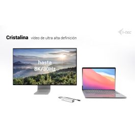 Hub USB i-Tec C31HUBMETAL8KPDPRO Argenté