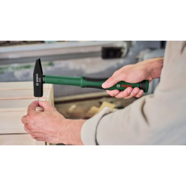 Bosch Marteau de mécanicien 300 g avec tête en acier au carbone et manche bimatière Softgrip, amortisseur de vibrations, ergonomique