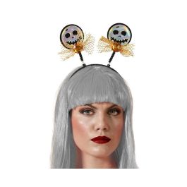Diadema Bandeau à têtes de mort et nœuds jaune pour Halloween - Accessoire festif pour déguisement adulte et enfant Precio: 10.5. SKU: B1CELHDTM2