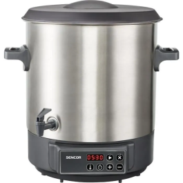 Sencor SPP 3200SS Stérilisateur électrique 27 litres 1800W, inox, conservation fruits et légumes, bocaux 1L, contrôle température 30-100°C