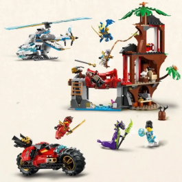 Lego Ninjago 71857 Set de Construction - La Cabane et les Véhicules des Ninjas, avec Figurines, Saison 4 de la Série TV