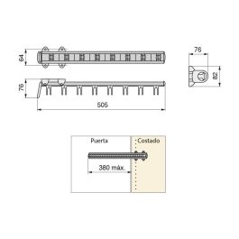 Servetto Porte-ceinture extractible 8 Ganchos Couleur Transparente