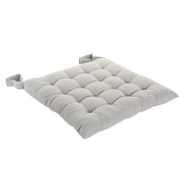 Coussin de chaise DKD Home Decor Beige Bleu Polyester Coton Aluminium Blue marine méditerranéen (3) (38 x 38 x 6 cm) (3 Unités)