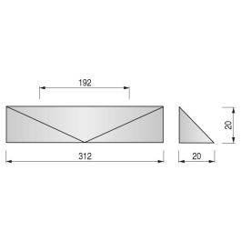 Viefe Kares Tirador Zamak Distance 192 Finition Blanc Mat
