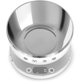 SMEG KSC01WHMWW Balance de cuisine électronique, 5 kg, 1 g, Blanc