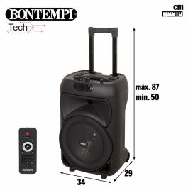 Enceinte avec Microphone Karaoké Bontempi Plastique 34 x 50 x 29 cm (2 Unités)