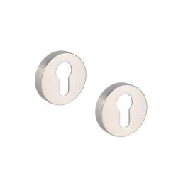 SYSTEM Serrure Cylindre Rond Ø50 Nickel Mat, Chrome Satiné, Noir Mat Finition Chrome Satiné