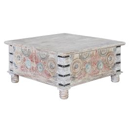 Table basse en bois de manguier massif artisanal avec finition lavée - 90 x 90 x 45 cm - Multicolore - Table de salon Precio: 767.988. SKU: B16HM9JB2X