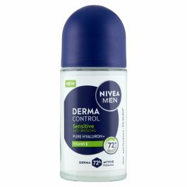 Nivea Déodorant Roll-on Derma Control Sensitive 72h Anti-transpirant Homme & Femme 50 ml Acide Hyaluronique & Vitamine E